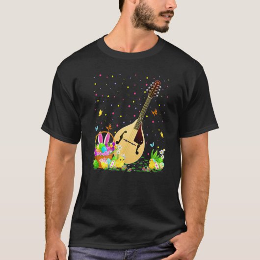 Mandolin Bunny Easter Egg Hunt Mandolin Easter Su T-shirt (Voorkant)