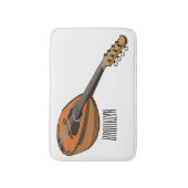Mandolin cartoon illustratie badmat (Voorkant Verticaal)