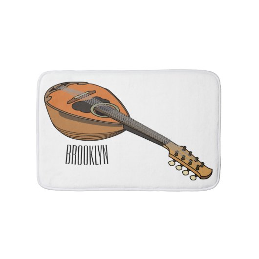 Mandolin cartoon illustratie badmat (Voorkant)
