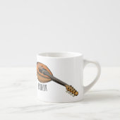 Mandolin cartoon illustratie espresso kop (Rechts)