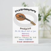 Mandolin cartoon illustratie kaart (Staand voorkant)