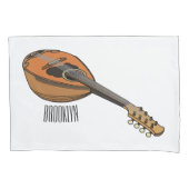 Mandolin cartoon illustratie kussensloop (Voorkant)