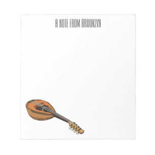 Mandolin cartoon illustratie notitieblok