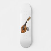 Mandolin cartoon illustratie persoonlijk skateboard (Voorkant)