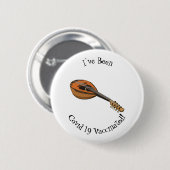 Mandolin cartoon illustratie ronde button 5,7 cm (Voorkant /achterkant)