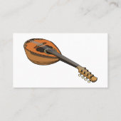 Mandolin cartoon illustratie visitekaartje (Achterkant)
