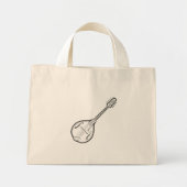 Mandolin "Drawing" Mini Tote Bag (Voorkant)