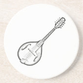 Mandolin "Drawing" Zandsteen Onderzetter (Voorkant)