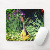 Mandolin en Iris Flower Garden Muismat (Met muis)
