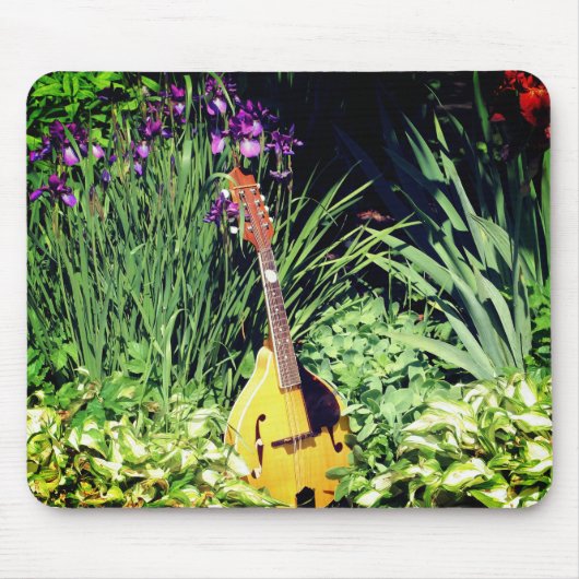 Mandolin en Iris Flower Garden Muismat (Voorkant)