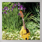 Mandolin en Iris Flower Garden Poster (Voorkant)