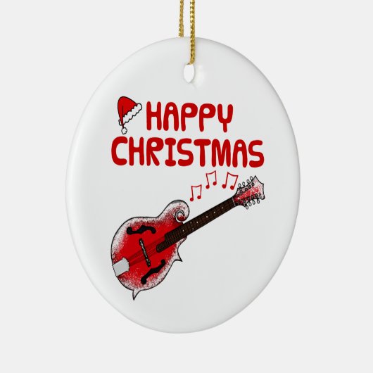 Mandolin Folk Musician Kerst Ornament (Rechts)