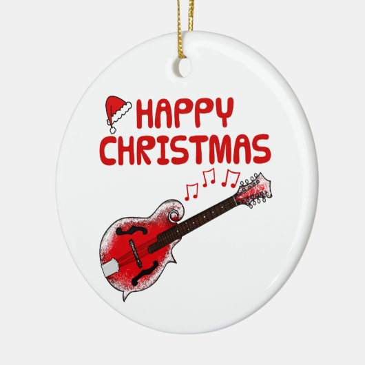 Mandolin Folk Musician Kerst Ornament (Links)