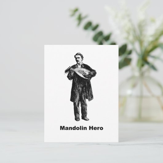 Mandolin Hero Briefkaart (Staand voorkant)