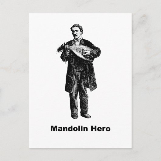 Mandolin Hero Briefkaart (Voorkant)