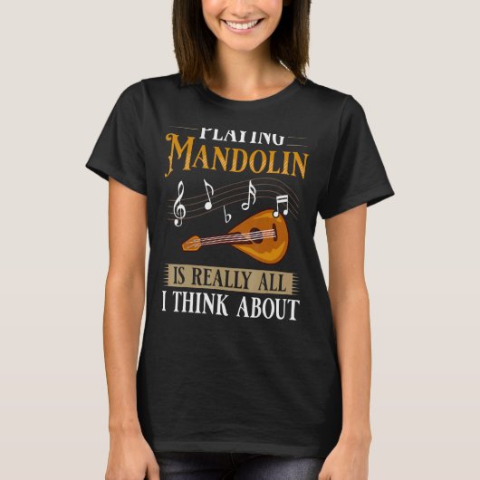 Mandolin Instrument Music Player Beginner Lesson 1 T-shirt (Voorkant)