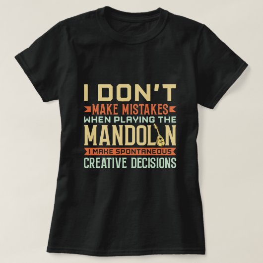 Mandolin Instrument Music Player Beginner Lesson 2 T-shirt (Design voorkant)
