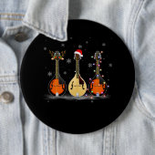 Mandolin Instrument Reindeer Kerstmis Light Ronde Button 6,0 Cm (In situ)
