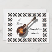 MANDOLIN-INVITATIE KAART (Voorkant)
