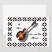 MANDOLIN-INVITATIE KAART (Voorkant / Achterkant)