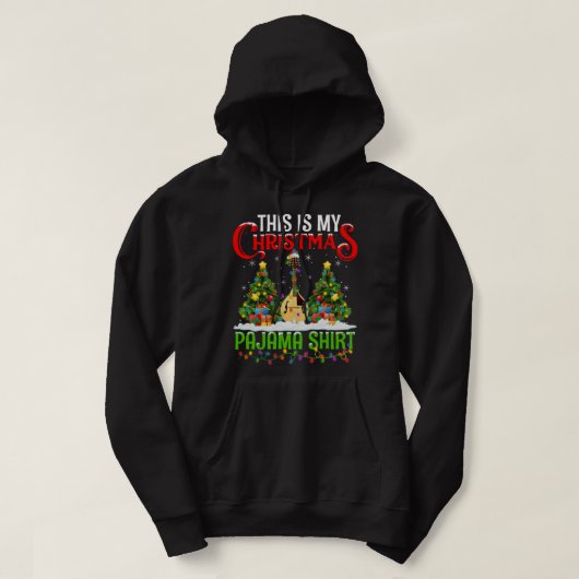 Mandolin liefhebber Dit is mijn kerst pyjama Shirt (Design voorkant)