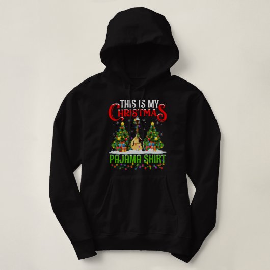 Mandolin liefhebber Dit is mijn kerst pyjama Shirt (Design voorkant)