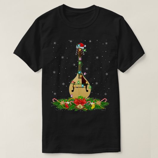 Mandolin Liefhebber Muziek Liefhebber Verlichting  T-shirt (Design voorkant)