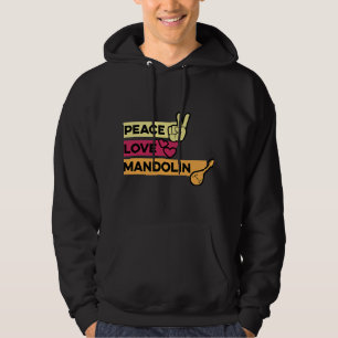 Mandolin Liefhebber Vrede Liefde Mandolin Maestro Hoodie