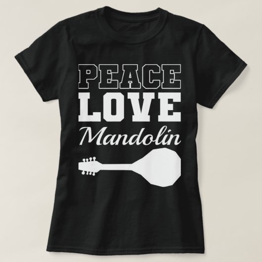 Mandolin Liefhebber Vrede Liefde Mandolin Maestro  T-shirt (Design voorkant)