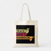 Mandolin Liefhebber Vrede Liefde Mandolin Maestro Tote Bag (Achterkant)