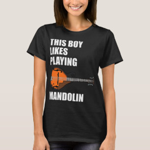 Mandolin Lover Deze jongen houdt van Mandolin Grap T-shirt