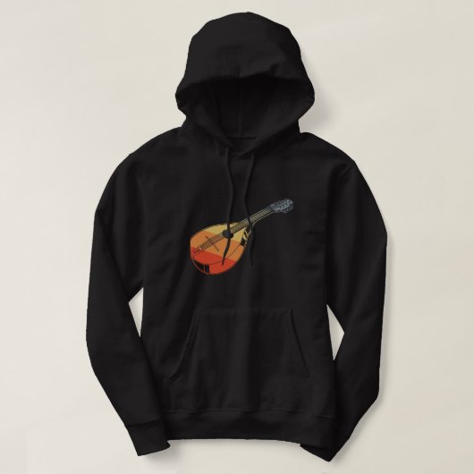 Mandolin Lover Mandolin Speler Lute Counter Hoodie (Design voorkant)