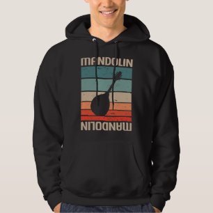 Mandolin Lover Retro Classic Mandoline Spelen Hoodie