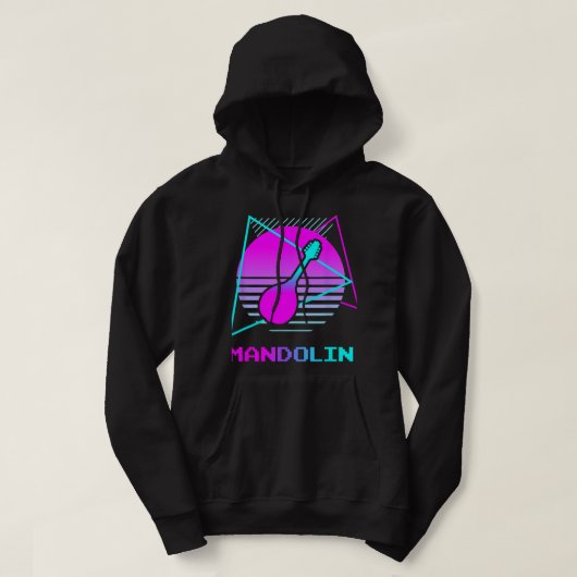 Mandolin Lover Retro Classic Mandoline Spelen Hoodie (Design voorkant)