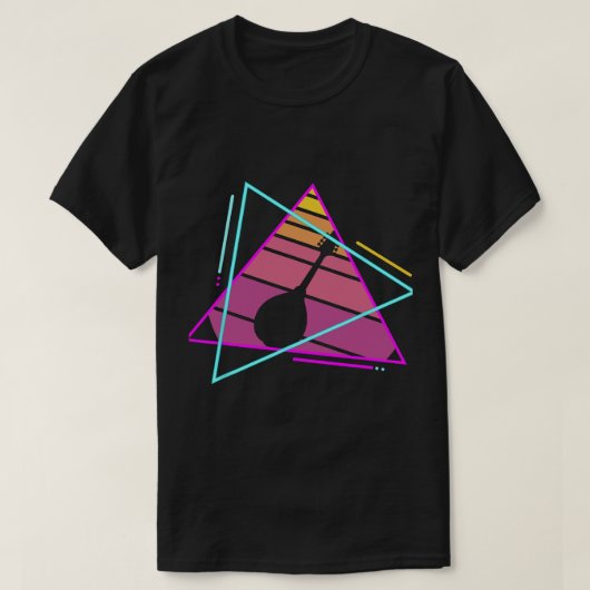 Mandolin Lover Retro Classic Mandoline Spelen T-shirt (Design voorkant)