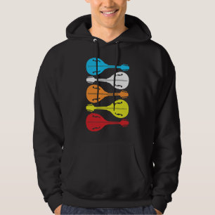Mandolin Lover Retro Mandolin Speler Lute Hoodie