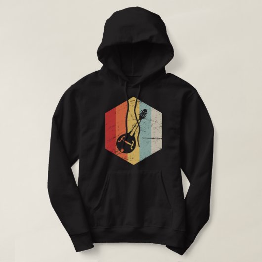 Mandolin Lover Retro Mandoline Hoodie (Design voorkant)