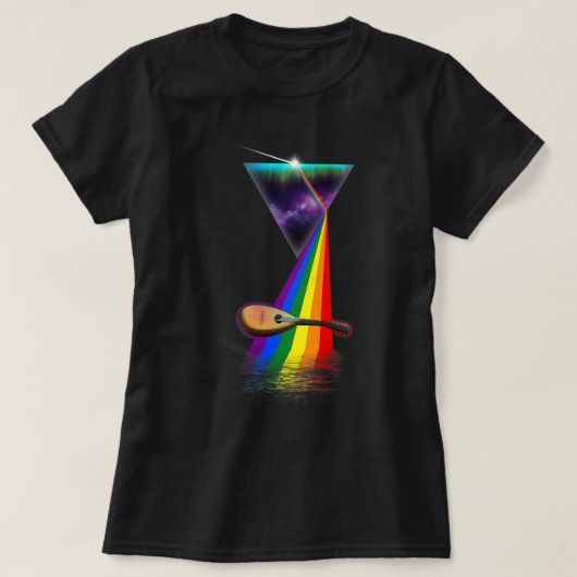 Mandolin Lover Retro Prism Mandolin T-shirt (Design voorkant)