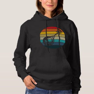 Mandolin Lover retro zonsondergang  mandoline spel Hoodie