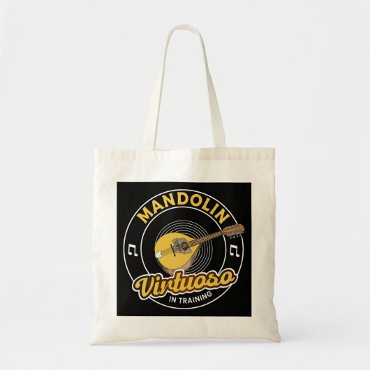 Mandolin Lover Virtuoso in training Mandolin Spele Tote Bag (Voorkant)