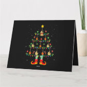 Mandolin Lover Xmas Holiday Lighting Mandolin Chri Kaart (Achterkant)