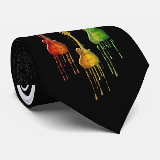 Mandolin Melting in regenboogkleuren Stropdas (Opgerold)