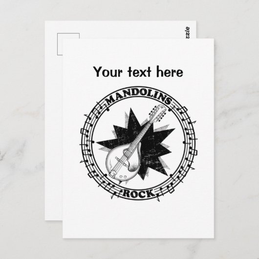 Mandolin Music Briefkaart (Voorkant / Achterkant)
