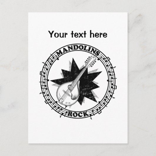 Mandolin Music Briefkaart (Voorkant)