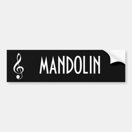 Mandolin Music Bumpersticker Gift (Voorkant)