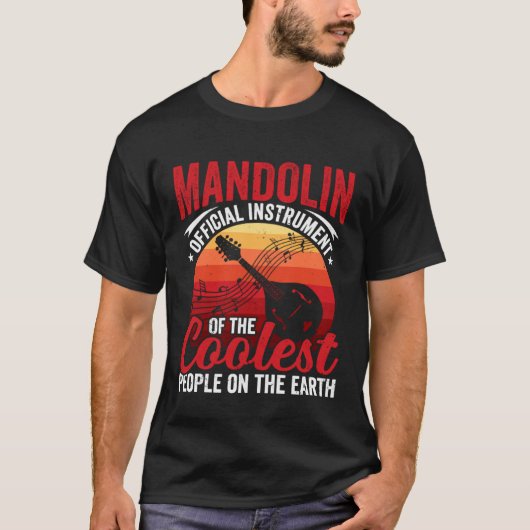 Mandolin Music Instrument Player Expert Musician P T-shirt (Voorkant)