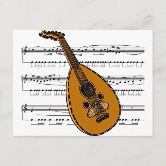Mandolin musical 15 B Briefkaart (Voorkant)
