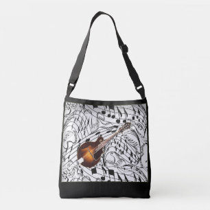 MANDOLIN OVER MUZIEKNOTEN CROSSBODY TAS