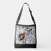 MANDOLIN OVER MUZIEKNOTEN CROSSBODY TAS (Voorkant)