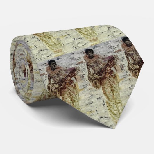 Mandolin Player in Abstract Stropdas (Opgerold)